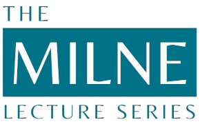 The Milne Lecture Series logo, blue text on white background