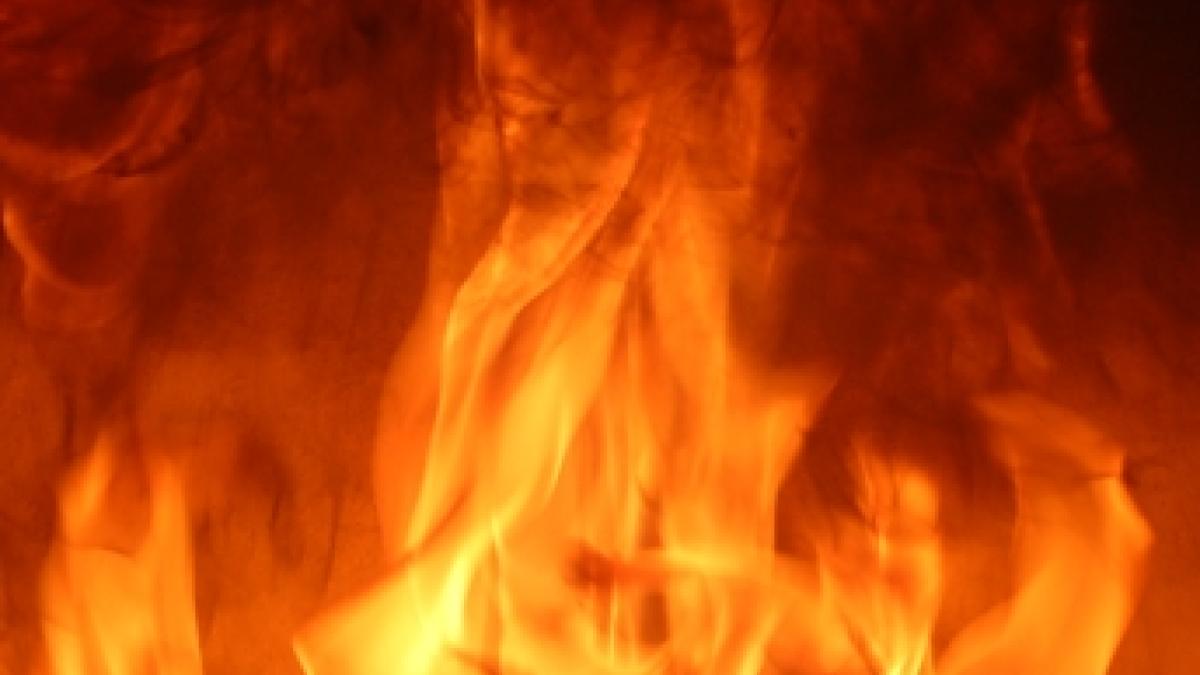 Close up photograph of Intense fire and flames