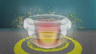 Cavitation induced collapse of surface nanobubbles