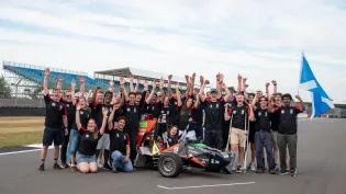 EUFS team celebrating their win at Silverstone