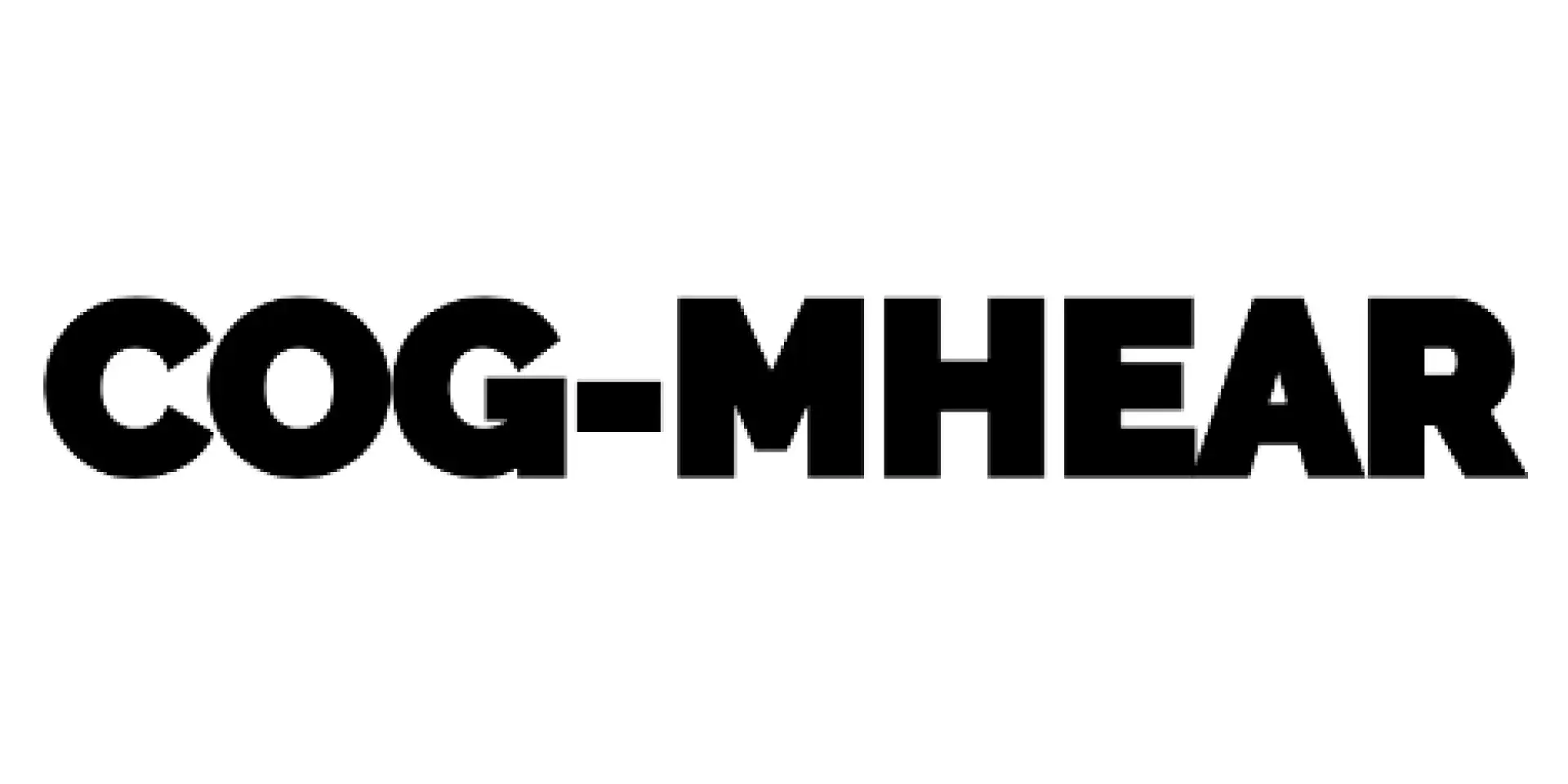 COG-MHEAR logo, black text on white backgrounf
