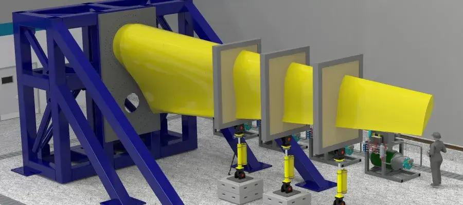 Fastblade composite material design and fabrication