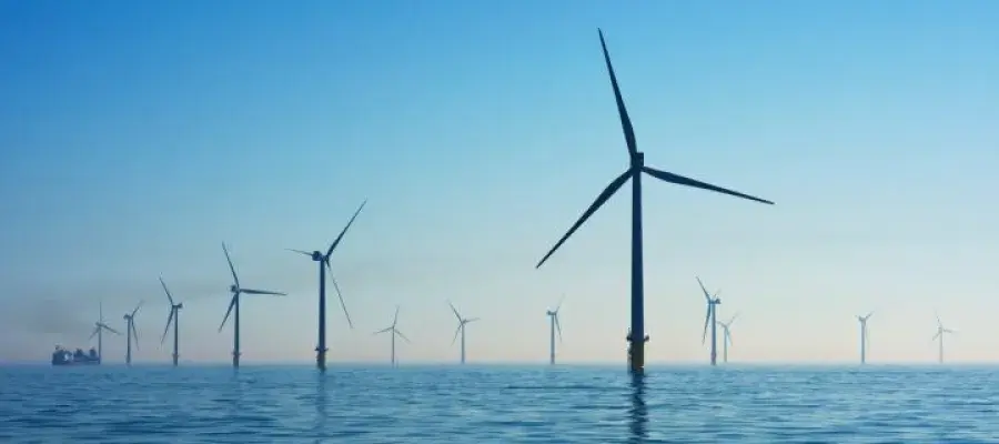 Image of offshore wind turbines at Rampion Wind Farm
