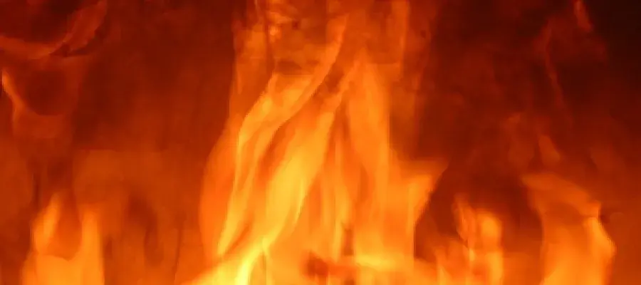Close up photograph of Intense fire and flames