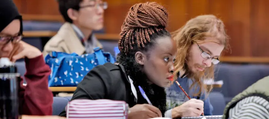 Engineering students in a lecture theatre