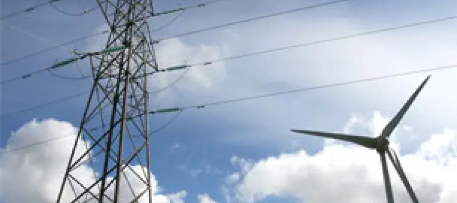 Transmission Tower and Wind Turbine
