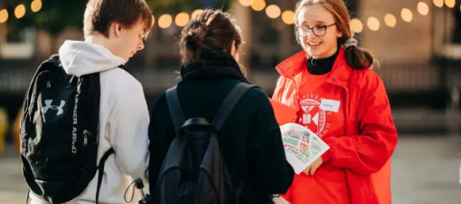 engineering students during welcome week open days
