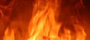 Close up photograph of Intense fire and flames