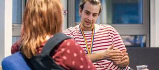 students in discussion