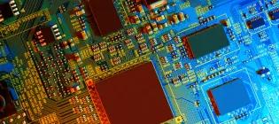 electronic circuit board with a full spectrum of colour