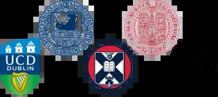 logos of the 5 partner universities