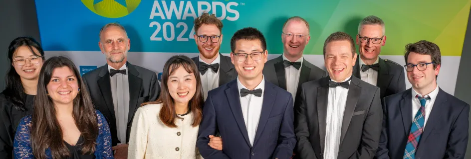 Dr Yabin Liu (centre) at the Scottish Renewables Young Professionals Green Energy Awards || Dr Yabin Liu recognised as green energy industry trailblazer 