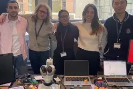 Deepika Yadav President of Engineering Graduate Society alongside fellow members