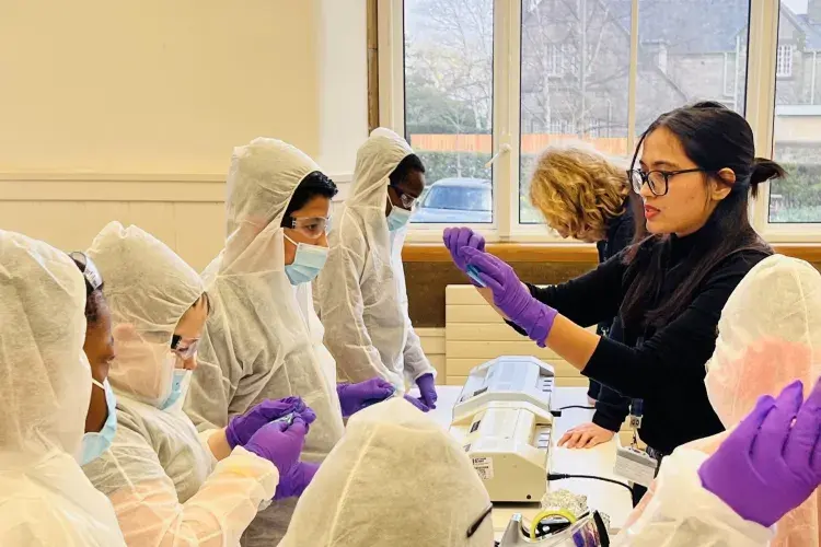 Deepika Yadav leading a Schools outreach event