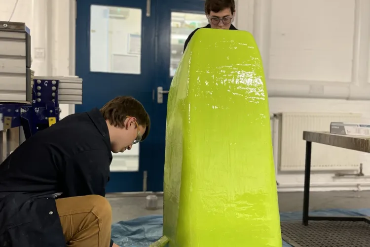 EUFS team preparing nose cone