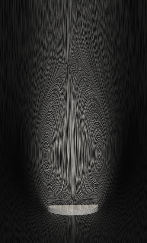 Separated vortex ring in the wake of a porous disk