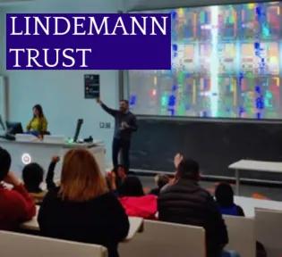 Themis giving a lecture to School children during a Lindemann Trust Outreach event