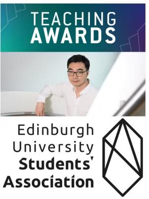 photo of shiwei within a EUSA teaching awards poster