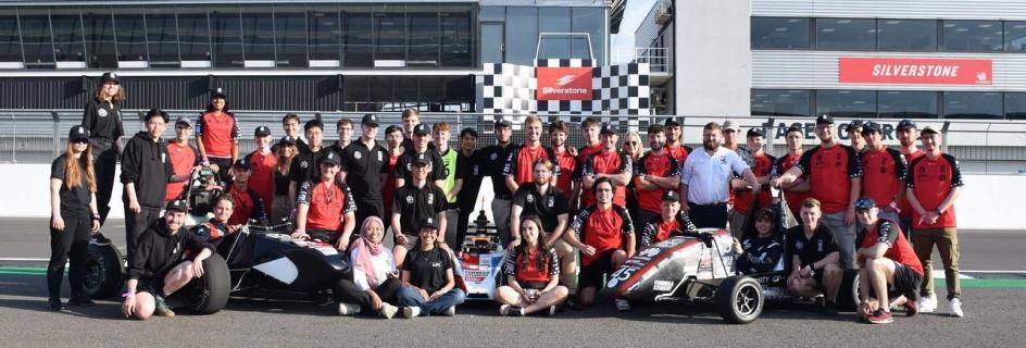 Edinburgh University Formula Student at Silverstone racetrack for the Formula Student competition, 