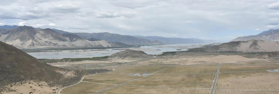 The Yarlung Tsangpo River Basin in Asia, which is likely to experience a lower rate of increase in water availability in the coming decades than previously estimated.  Copyright: Dr Zhiwei Li