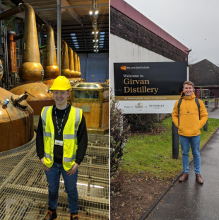 Jack Robinson on placement at Girvan Distillery