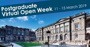 Postgraduate Virtual Open Week flyer