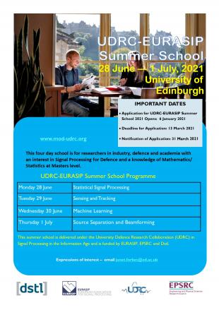 UDRC-EURASIP Summer School 2021 flyer