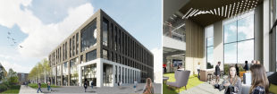 Architect images of the new Engineering building, to be located at the southwest corner of the King's Buildings campus (Image credit: Building Design Partnership)