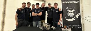 Endeavour team with Wee-Maxwell engine 
