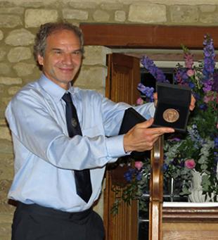 Professor Win Rampen receiving the Joseph Bramah Medal