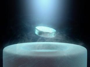 Magnetic levitation of superconductor