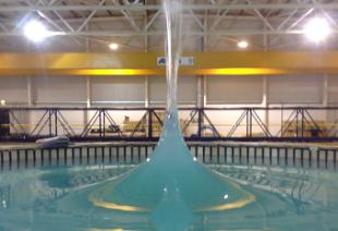  Concentrated wave generated in the combined current and wave test facility