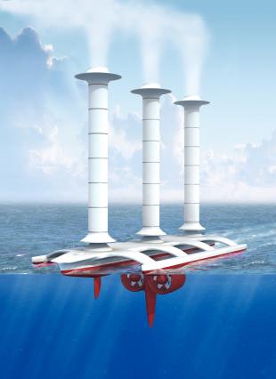Unmanned multihull with Flettner rotors for the mitigation of global warming