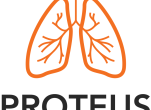 PROTEUS project logo featuring a pair of lungs